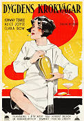 Dygdens krokvägar 1926 poster Alice Joyce Norman Trevor Clara Bow Herbert Brenon Eric Rohman art