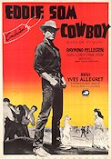 Eddie som cowboy 1960 poster Eddie Constantine Raymond Pellegrin Marie Versini Yves Allégret