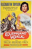Elephant Walk 1954 poster Elizabeth Taylor Dana Andrews William Dieterle