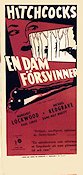 En dam försvinner 1939 poster Margaret Lockwood Alfred Hitchcock Tåg