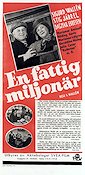 En fattig miljonär 1941 poster Sigurd Wallén Dagmar Ebbesen