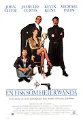 En fisk som heter Wanda 1988 poster John Cleese Jamie Lee Curtis Charles Crichton Fiskar och hajar