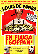 En fluga i soppan 1976 poster Louis de Funes Coluche Ann Zacharias Claude Zidi Mat och dryck