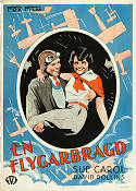 En flygarbragd 1928 poster David Rollins Sue Carol Howard Hawks Flyg Eric Rohman art