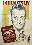 En hjältes liv 1944 poster Gary Cooper Signe Hasso Cecil B DeMille