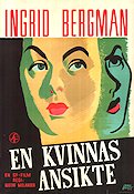 En kvinnas ansikte 1938 poster Ingrid Bergman Anders Henrikson Gustaf Molander Text: Gösta Stevens Affischkonstnär: Birger Lundqvist