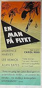 En man på flykt 1963 poster Lee Remick Alan Bates Carol Reed