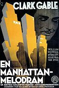 En Manhattanmelodram 1934 poster Clark Gable William Powell Myrna Loy