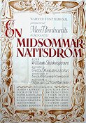 En midsommarnattsdröm 1936 poster James Cagney Olivia de Havilland Text: William Shakespeare