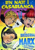 En natt i Casablanca 1946 poster The Marx Brothers Groucho Marx Harpo Marx Chico Marx Archie Mayo
