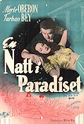 En natt i paradiset 1946 poster Merle Oberon Turhan Bey Äventyr matinée