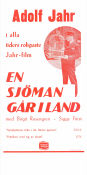 En sjöman går iland 1937 poster Adolf Jahr Manne Grünberger Carl Barcklind Ragnar Arvedson