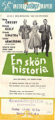 En skön historia 1957 poster Frank Sinatra Bing Crosby Grace Kelly Louis Armstrong Charles Walters Musik: Cole Porter Musikaler