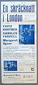 En skräcknatt i London 1938 poster Fritz Kortner