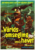 En världsomsegling under havet 1954 poster Kirk Douglas James Mason Peter Lorre Richard Fleischer Dykning Fiskar och hajar