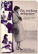 En veckas semester 1982 poster Nathalie Baye Bertrand Tavernier Resor