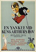 En yankee vid kung Arthurs hov 1931 poster Will Rogers Myrna Loy