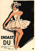 Endast du 1930 poster Charlotte Ander Hermann Feiner Musik: Jean Gilbert Musik: Walter Kollo