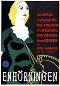 Enhörningen 1955 poster Birger Malmsten Inga Tidblad