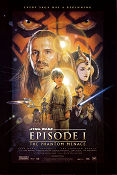 Episod I det mörka hotet 1999 poster Liam Neeson Ewan McGregor George Lucas Hitta mer: Star Wars Barn