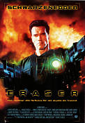 Eraser 1996 poster Arnold Schwarzenegger Vanessa Williams James Caan Chuck Russell