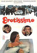 Erotissimo 1969 poster Annie Girardot Jean Yanne Gérard Pires Bilar och racing