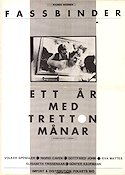Ett år med tretton månar 1978 poster Volker Spengler Rainer Werner Fassbinder