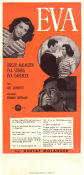 Eva 1948 poster Birger Malmsten Eva Stiberg Eva Dahlbeck Gustaf Molander Text: Ingmar Bergman