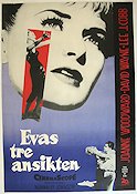 Evas tre ansikten 1958 poster Joanne Woodward David Wayne