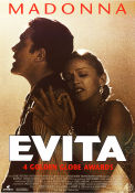 Evita 1996 poster Madonna Antonio Banderas Jonathan Pryce Alan Parker Musik: Andrew Lloyd Webber Musikaler