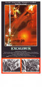 Excalibur 1981 poster Nigel Terry Helen Mirren Nicholas Clay John Boorman