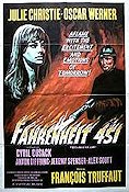 Fahrenheit 451 1966 poster Julie Christie Francois Truffaut Text: Ray Bradbury