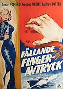 Fällande fingeravtryck 1954 poster Audrey Totter Poliser