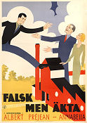 Falsk men äkta 1932 poster Albert Préjean Annabella Carmine Gallone