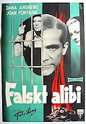 Falskt alibi 1957 poster Dana Andrews Joan Fontaine Fritz Lang