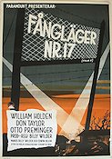 Fångläger nr 17 1953 poster William Holden Billy Wilder Krig Hitta mer: Nazi