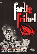 Farlig frihet 1950 poster Signe Hasso Richard Basehart