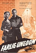 Farlig ungdom 1953 poster Ib Mossin Birgitte Bruun Per Lauesgaard Lau Lauritzen Danmark