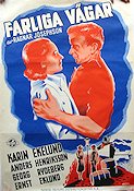 Farliga vägar 1942 poster Karin Ekelund Anders Henrikson Georg Rydeberg