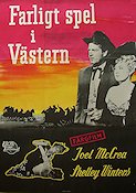 Farligt spel i västern 1950 poster Joel McCrea Shelley Winters Paul Kelly Louis King
