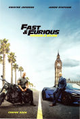 Fast and Furious Presents: Hobbs and Shaw 2019 poster Dwayne Johnson Jason Statham Idris Elba David Leitch Bilar och racing