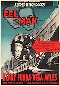 Fel man 1957 poster Henry Fonda Vera Miles Alfred Hitchcock