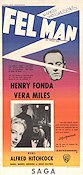 Fel man 1957 poster Henry Fonda Vera Miles Alfred Hitchcock