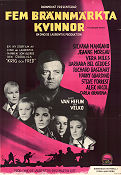 Fem brännmärkta kvinnor 1960 poster Van Heflin Silvana Mangano Jeanne Moreau Martin Ritt Krig