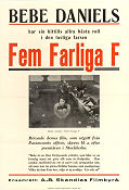 Fem farliga F 1921 poster Bebe Daniels Jack Holt Maurice Campbell