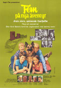 Fem på nya äventyr 1969 poster Lone Thielke Mads Rahbek Niels Kibenich Katrine Hedman Text: Enid Blyton Danmark Barn