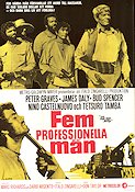 Fem professionella män 1969 poster Bud Spencer Peter Graves James Daly Don Taylor