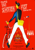 Fest i byn 1949 poster Guy Decomble Paul Frankeur Santa Relli Jacques Tati Cyklar