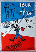 Fest i byn 1949 poster Guy Decomble Paul Frankeur Santa Relli Jacques Tati Cyklar