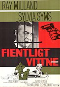 Fientligt vittne 1969 poster Sylvia Syms Felix Aylmer Ray Milland